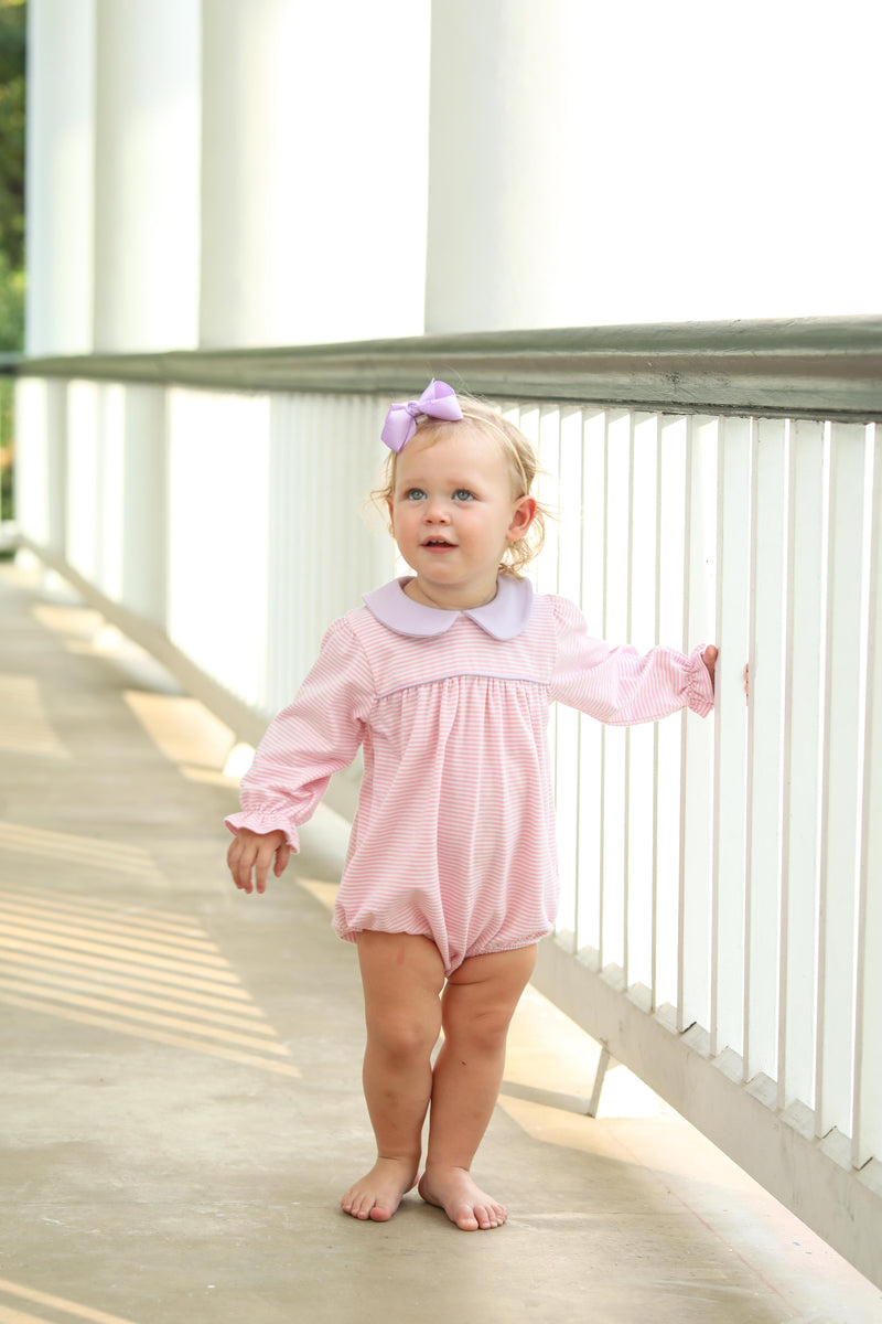 Trotter Street Kids Girls Pink Stripe Cheerful Mouse Ears Bloomers Set main image 1