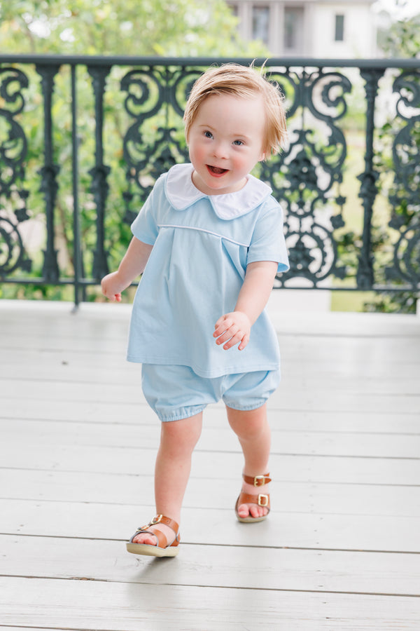 Beckham Bloomer Set- Light Blue