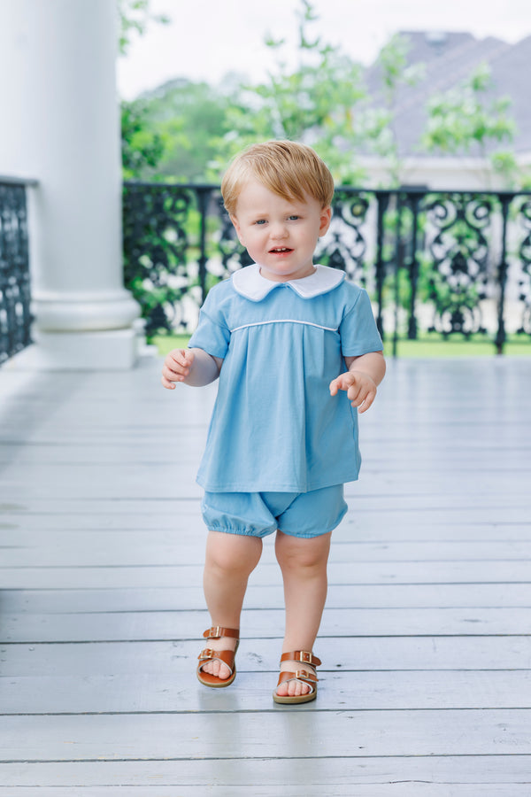 Beckham Bloomer Set- Cornflower Blue