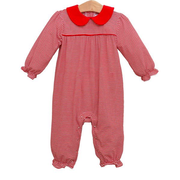 Abigail Romper- Red