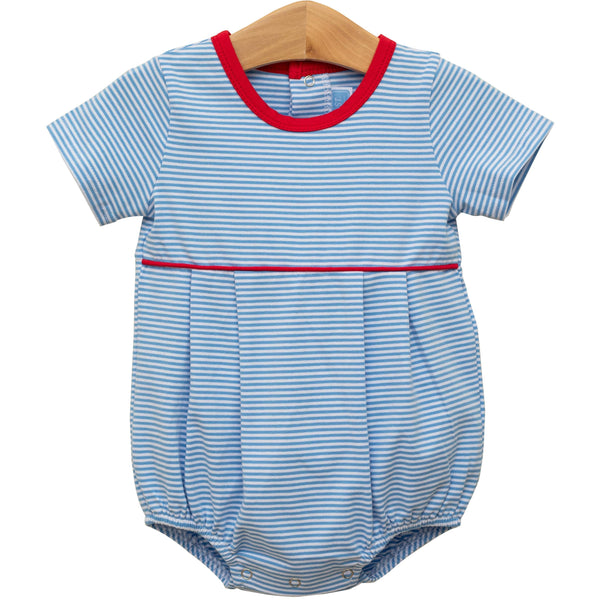 Bentley Bubble- Cornflower Stripe/Red
