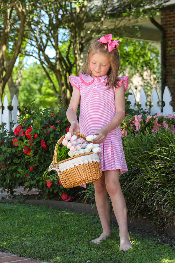 Camilla Dress- Pink Stripe – Trotter Street Kids