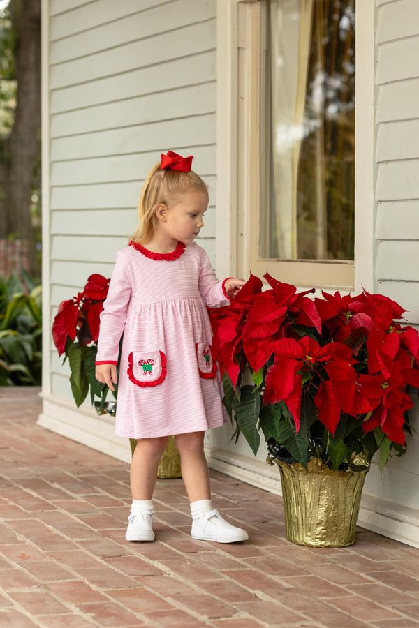 Candy Cane Embroidery Dress