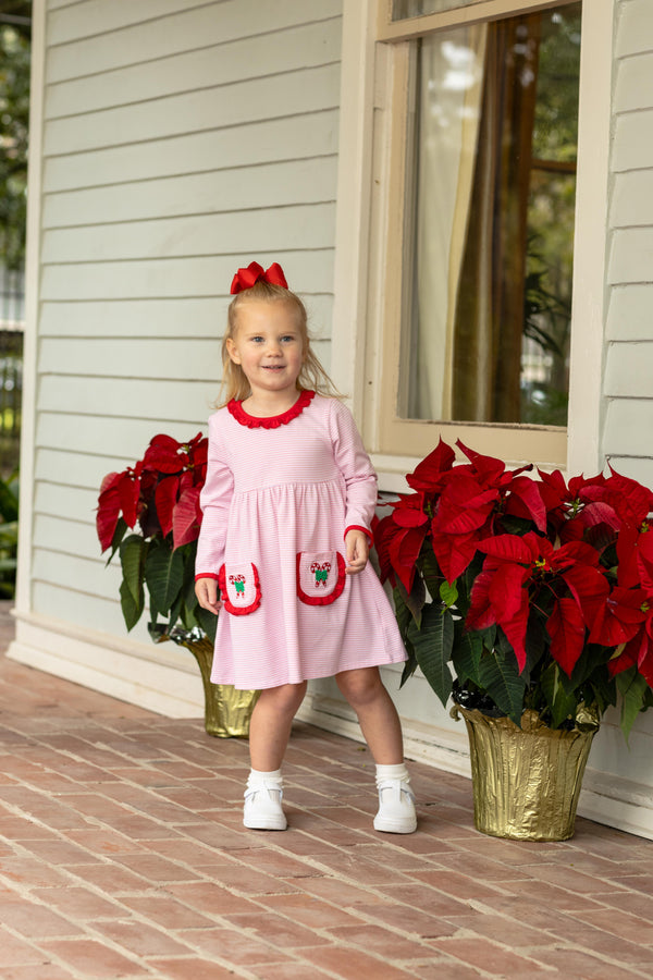 Candy Cane Embroidery Dress