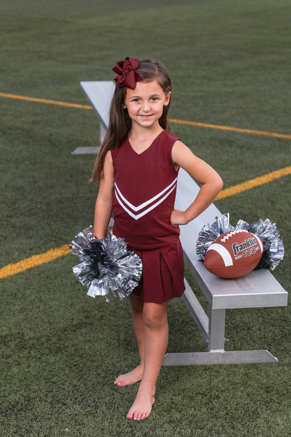 Cheer Uniform Set- Maroon