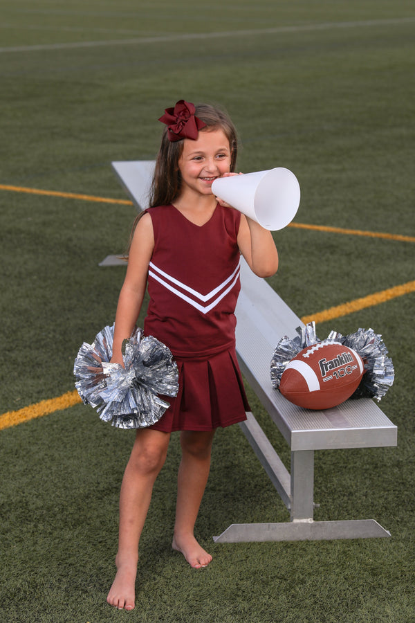 Cheer Uniform Set- Maroon