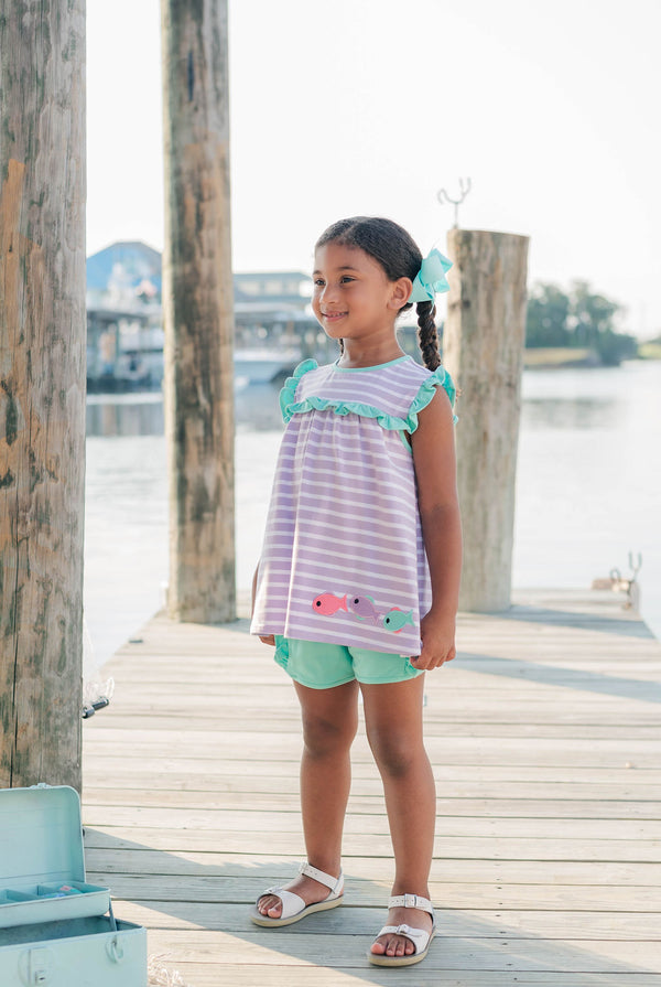 Fishy Fishy Ruffle Short Set