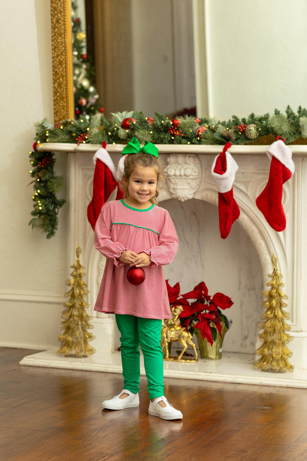 Ellie Pants Set- Red Stripe/Green