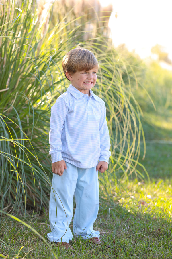 Jackson Polo- Light Blue Stripe