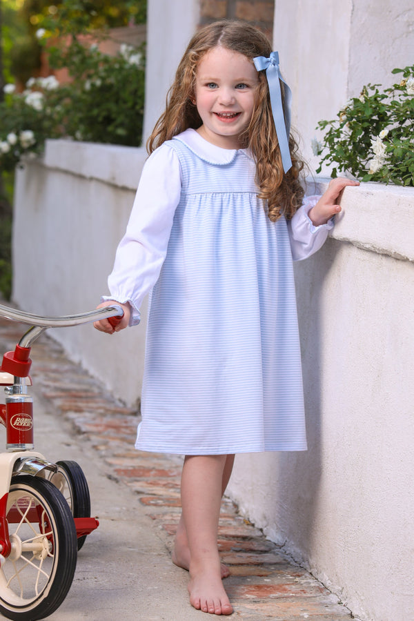 Jillian Jumper- Light Blue Stripe
