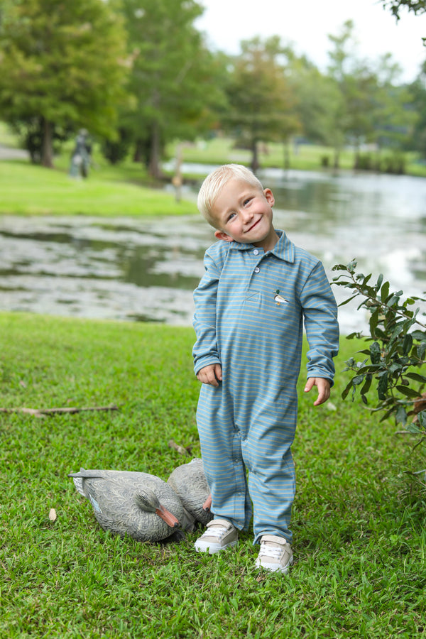 Mallard Embroidery Polo Romper