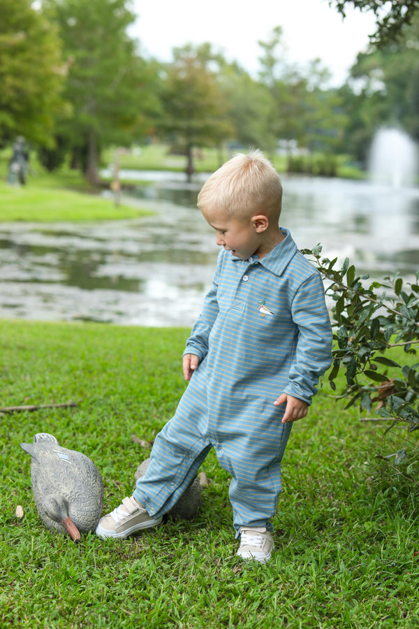 Mallard Embroidery Polo Romper