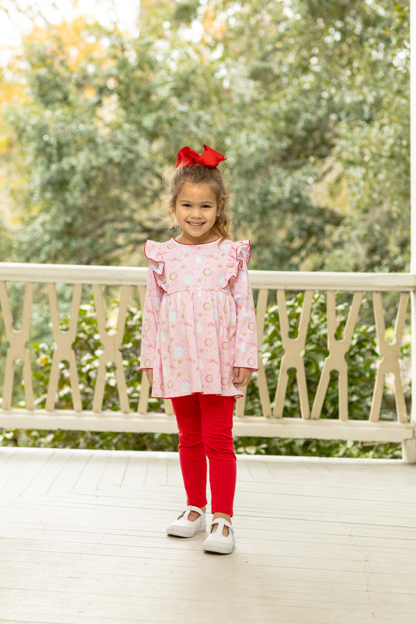Milk & Cookies Ruffle Pants Set