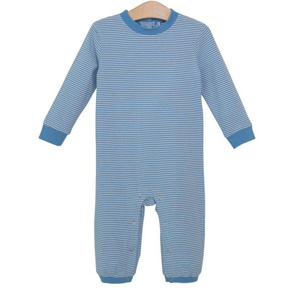 Miller Romper- Cornflower Stripe