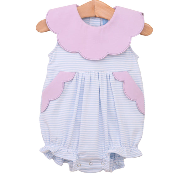 Penelope Bubble- Light Blue Stripe/Lavender