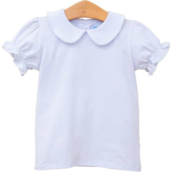 Peter Pan Collar Top- White