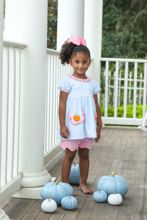 Pumpkin Ruffle Short Set