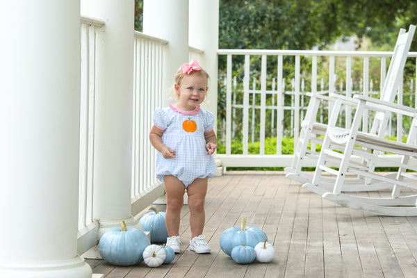 Pumpkin SS Ruffle Bubble