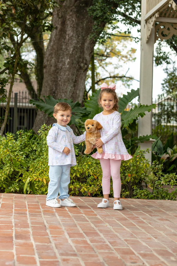 Puppy Pals Ruffle Pants Set