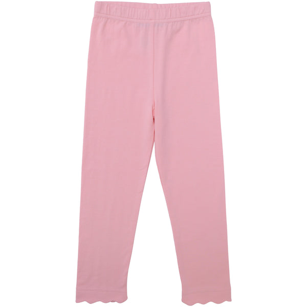 Scalloped Leggings- Light Pink