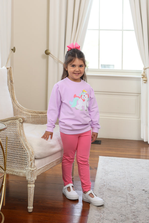 French Terry Pullover- Unicorn