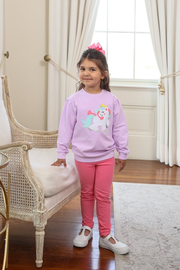 French Terry Pullover- Unicorn