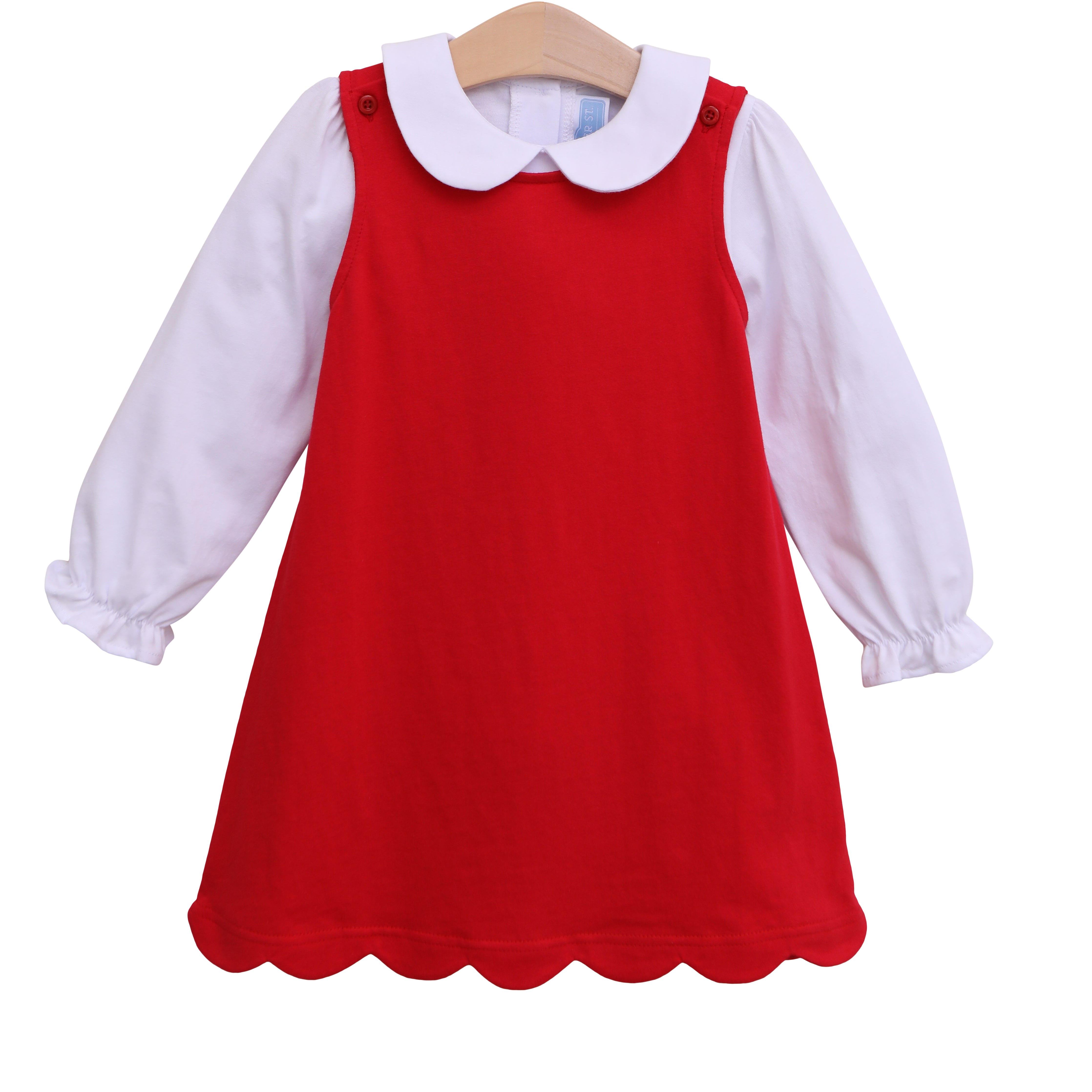 Scalloped Jumper Red