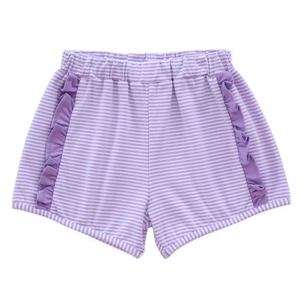 Hadley Shorts- Lavender Stripe