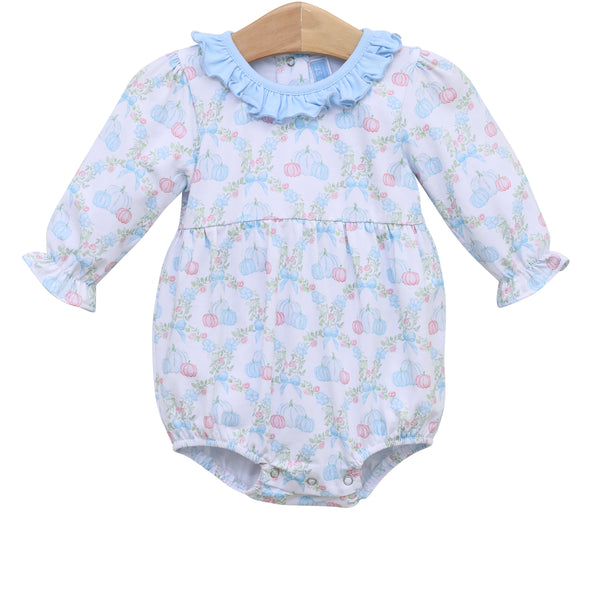 Pumpkin Floral LS Bubble