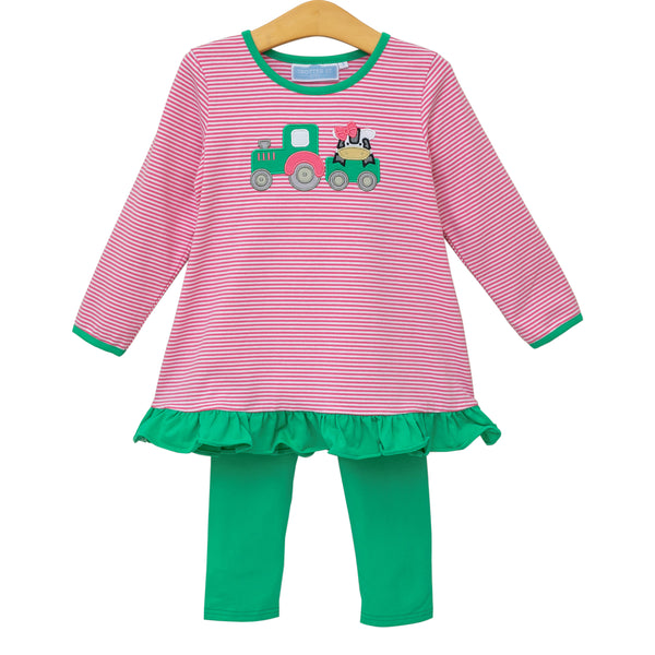 Tractor Ruffle Pants Set