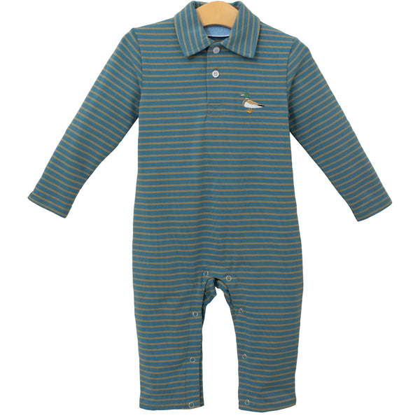 Mallard Embroidery Polo Romper