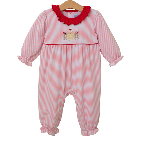Gingerbread Ruffle Romper