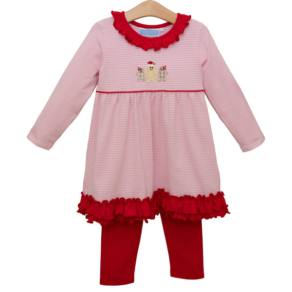 Gingerbread Ruffle Pants Set
