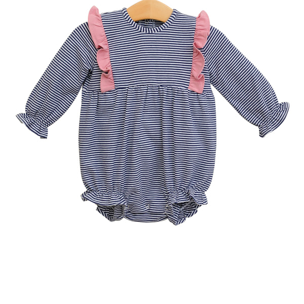 Olivia Bubble- Navy Stripe/Pink