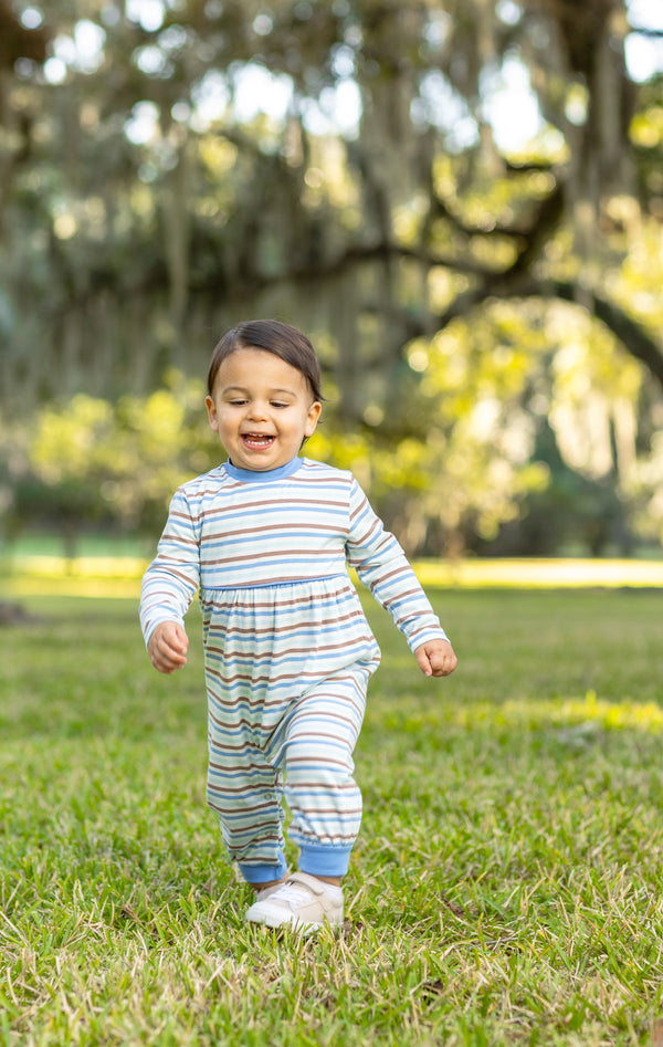 Bennett Romper- Hamptons Stripe