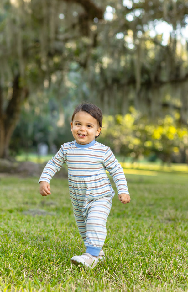 Bennett Romper- Hamptons Stripe
