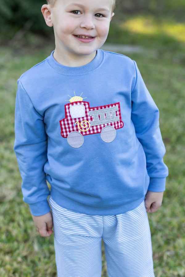 French Terry Pullover- Fire Truck