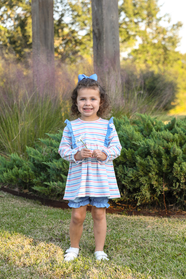 Olivia Bloomer Set- Hamptons Stripe