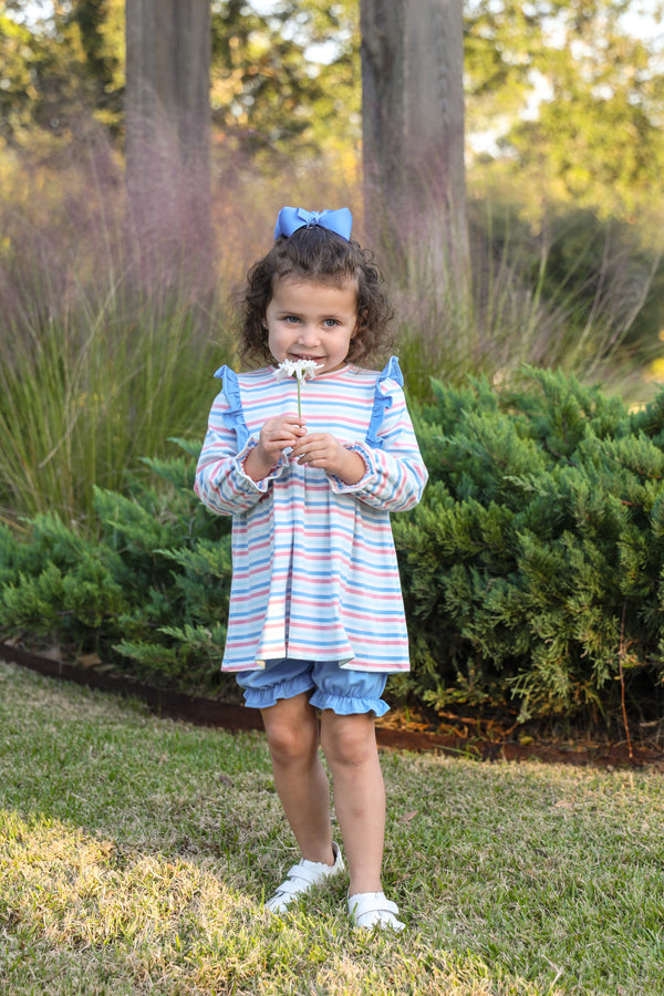 Olivia Bloomer Set- Hamptons Stripe