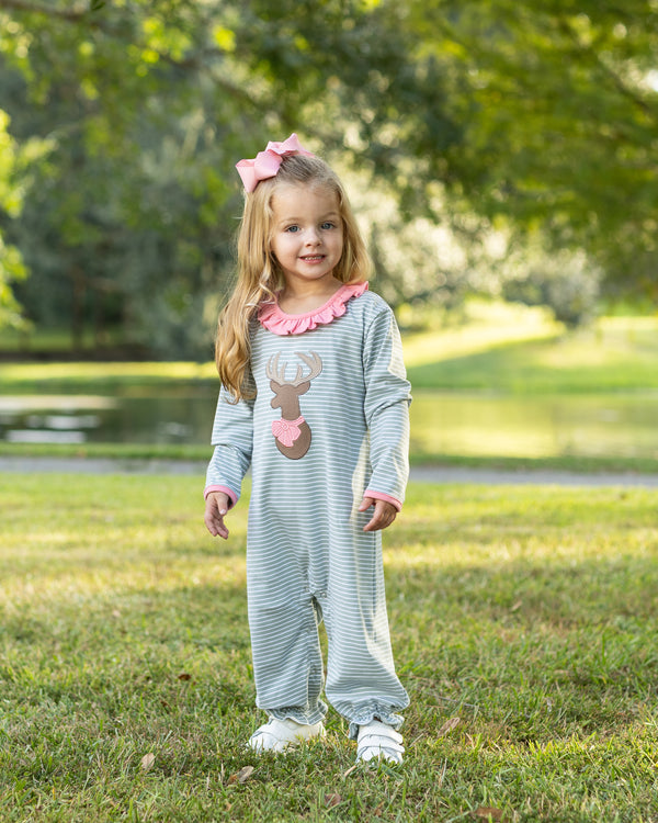 Deer Ruffle Romper