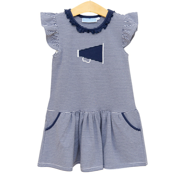 Megaphone Dress- Navy
