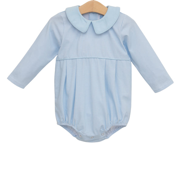 Archie Bubble- Light Blue Microgingham