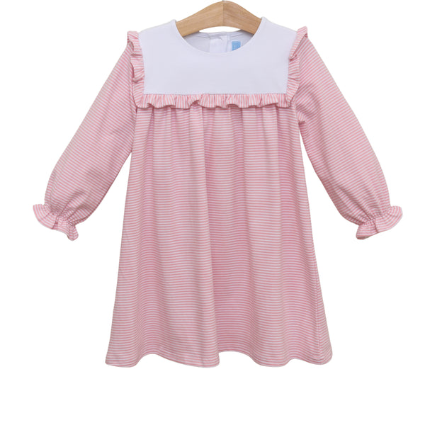 Marie Dress- Light Pink Stripe