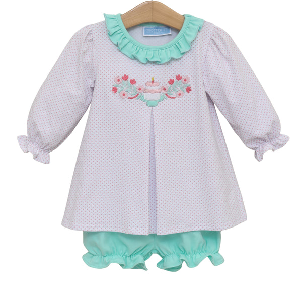 Birthday Ruffle Bloomer Set