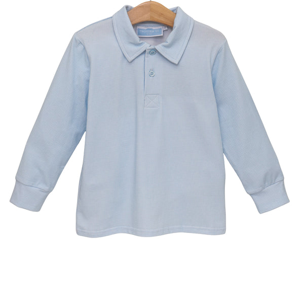 Jackson Polo- Light Blue Microgingham
