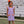 Lucy Game Day Dress- Purple Stripe/Orange