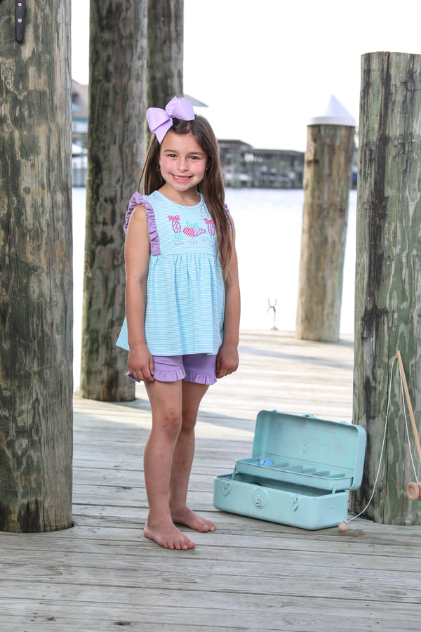 Fishing Lures Ruffle Short Set