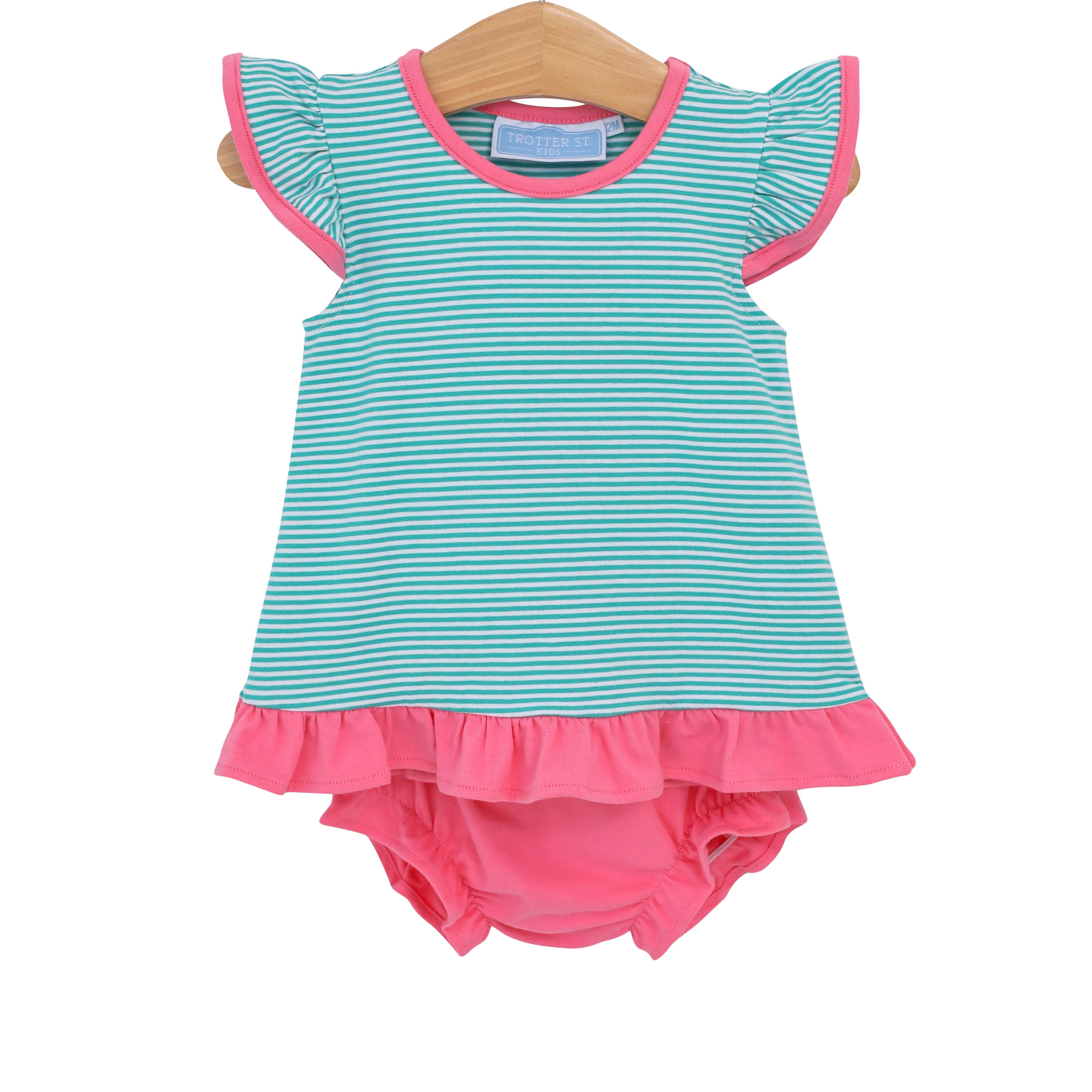 Mary Margaret Diaper Set Mint Stripe Pink Trotter Street Kids mary-margaret-diaper-set-mint-stripe-pink-trotter-street-kids