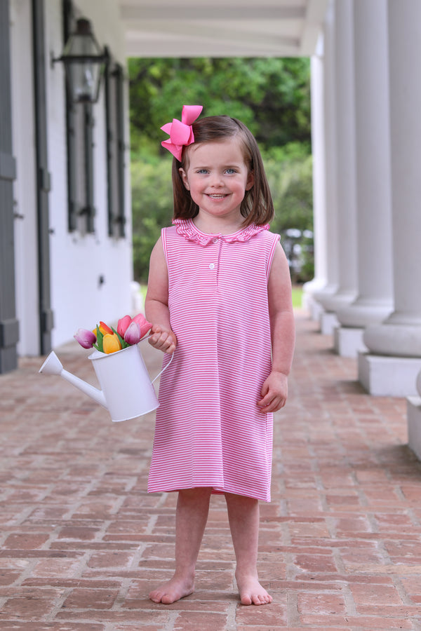 Nora Dress- Pink Stripe