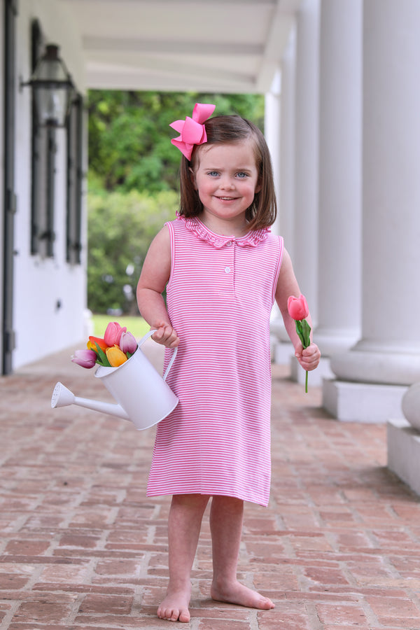 Nora Dress- Pink Stripe